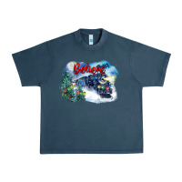 Midnight Navy believe polar express Urban Heavy Tee - FaDigitalArtStudio