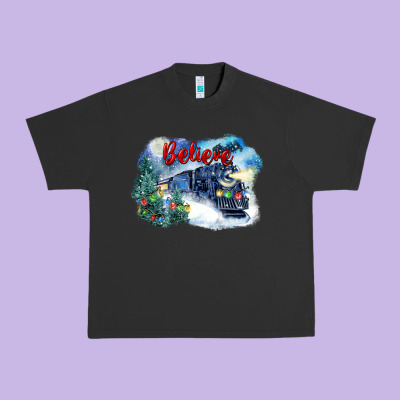 Believe Polar Express Urban Heavy Tee Designed By Fadigitalartstudio