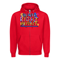 Red down right perfect Zipper Hoodie - JahusDesignShop