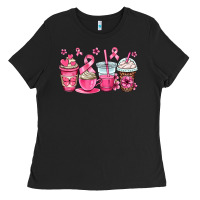 Breast Cancer Coffee Cups Ladies Tee | Teevron