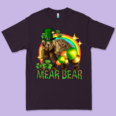St. Patrick's Day Mear Bear Premium Tee Designed By Howdyjamesfarm