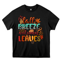 Black fall breeze and autumn leaves Heavy Core Tee - CowGirlArtShop