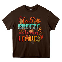 Chocolate Brown fall breeze and autumn leaves Heavy Core Tee - CowGirlArtShop