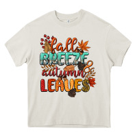 Cream fall breeze and autumn leaves Heavy Core Tee - CowGirlArtShop