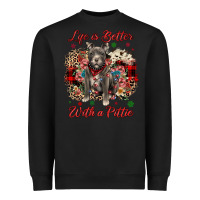Black Christmas life is better with a pittie Heavyweight Sweatshirt - JahusDesignShop