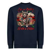 Navy Christmas life is better with a pittie Heavyweight Sweatshirt - JahusDesignShop