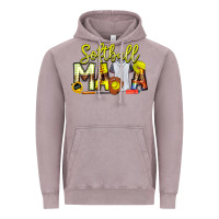 Vintage Zinc Softball Mama Vintage Hoodie - CowhideDigitalArt