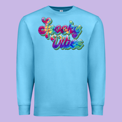 Spooky Vibes Premium Sweatshirt Designed By Jahusdesignshop