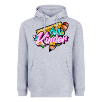 Heather Grey hello kinder Heavyweight Hoodie - JahusDesignShop