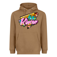 Toasted Coconut hello kinder Heavyweight Hoodie - JahusDesignShop