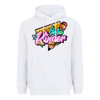 White hello kinder Heavyweight Hoodie - JahusDesignShop