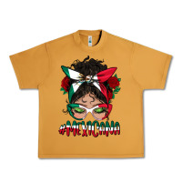 Peanut Butter Mexicana Messy Bun Mama Urban Heavy Tee - BundleAndBundleShop