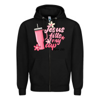Black jesus fills my cup Zipper Hoodie - JahusDesignShop