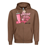 Chestnut jesus fills my cup Zipper Hoodie - JahusDesignShop