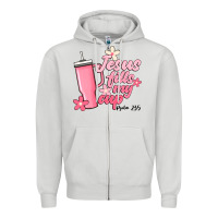 Dove Grey jesus fills my cup Zipper Hoodie - JahusDesignShop