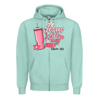 Seafoam jesus fills my cup Zipper Hoodie - JahusDesignShop