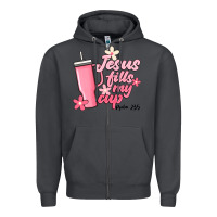 Smoke jesus fills my cup Zipper Hoodie - JahusDesignShop
