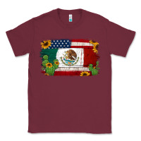 Burgundy mexican american flag background Classic Tee - Jasminsmagicworld