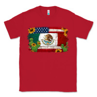Red mexican american flag background Classic Tee - Jasminsmagicworld