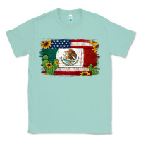 Seafoam mexican american flag background Classic Tee - Jasminsmagicworld