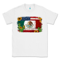 White mexican american flag background Classic Tee - Jasminsmagicworld
