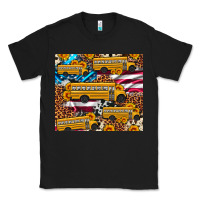 Black school bus American flag sunflower cowhide leopard Classic Tee - Artiststas