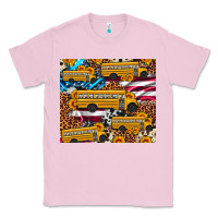 Bubblegum Pink school bus American flag sunflower cowhide leopard Classic Tee - Artiststas