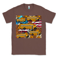 Chestnut school bus American flag sunflower cowhide leopard Classic Tee - Artiststas