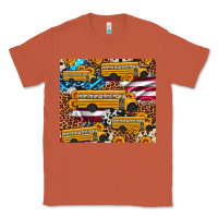Copper school bus American flag sunflower cowhide leopard Classic Tee - Artiststas