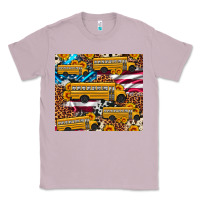 Lilac school bus American flag sunflower cowhide leopard Classic Tee - Artiststas