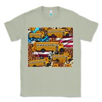 Matcha school bus American flag sunflower cowhide leopard Classic Tee - Artiststas