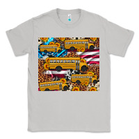 Moon Dust school bus American flag sunflower cowhide leopard Classic Tee - Artiststas