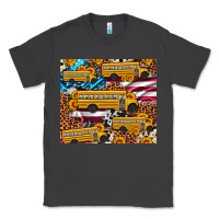 Smoke school bus American flag sunflower cowhide leopard Classic Tee - Artiststas