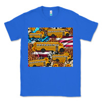 True Royal school bus American flag sunflower cowhide leopard Classic Tee - Artiststas