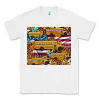 White school bus American flag sunflower cowhide leopard Classic Tee - Artiststas