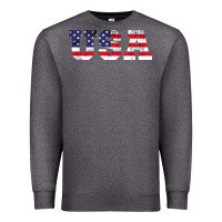 Charcoal Heather usa Premium Sweatshirt - DesigneFamous