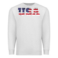 Oatmeal Heather usa Premium Sweatshirt - DesigneFamous