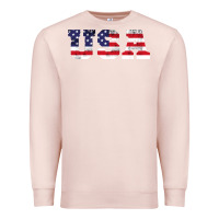 Pale Pink usa Premium Sweatshirt - DesigneFamous