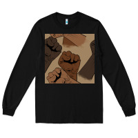 Black melanin raised fist seamless pattern Long Sleeve Tee - BundleAndBundleShop