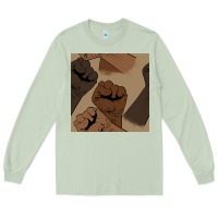 Matcha melanin raised fist seamless pattern Long Sleeve Tee - BundleAndBundleShop