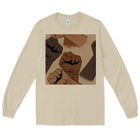 Mushroom melanin raised fist seamless pattern Long Sleeve Tee - BundleAndBundleShop