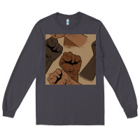 Smoke melanin raised fist seamless pattern Long Sleeve Tee - BundleAndBundleShop