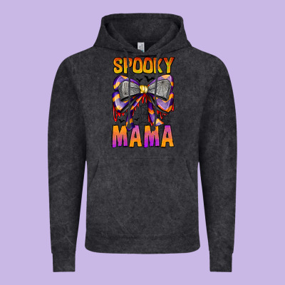 Spooky Mama Vintage Hoodie Designed By Cowhidedigitalart