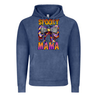 Vintage Denim Spooky Mama Vintage Hoodie - CowhideDigitalArt