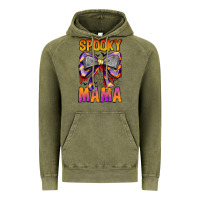 Vintage Olive Spooky Mama Vintage Hoodie - CowhideDigitalArt