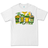 White St. Patrick's Day Nurse coffee cups Premium Tee - HowdyJamesFarm