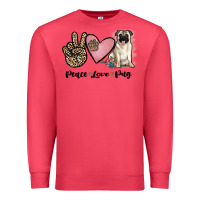 Cardinal peace love pug Premium Sweatshirt - JahusDesignShop