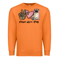 Carrot peace love pug Premium Sweatshirt - JahusDesignShop