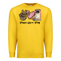 Lemon peace love pug Premium Sweatshirt - JahusDesignShop