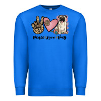 True Royal peace love pug Premium Sweatshirt - JahusDesignShop